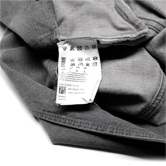 BOSS ORANGE Black Denim Field Jacket Size L Made in Italy - Picture 5 of 10